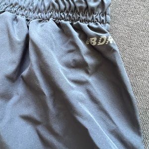 New Balance Running shorts Large Grey and Yellow (Stripe down sides)